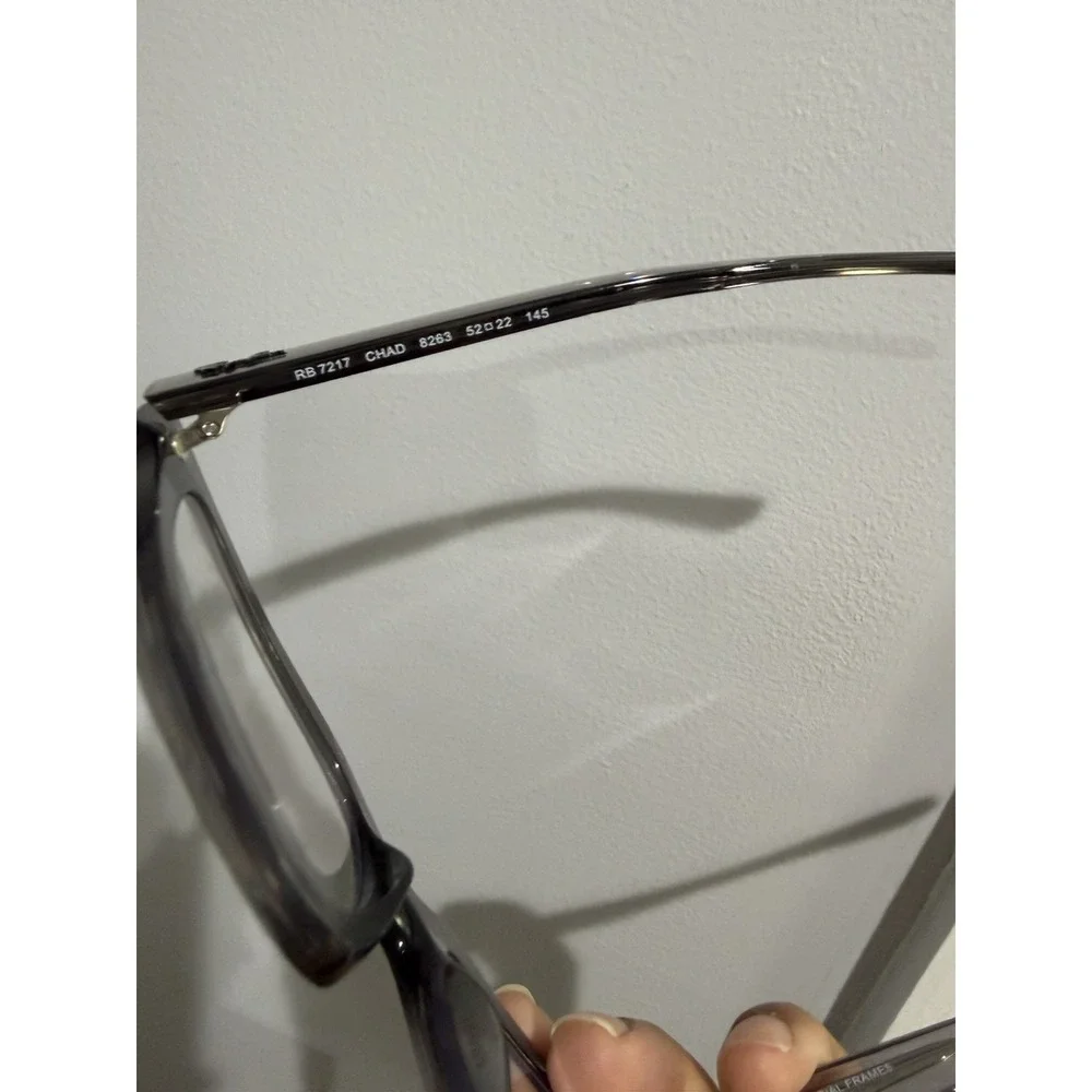 RAY BAN FRAMES ONLY EYEGLASSES BIO BASED RB‎ 7217 CHAD 8263 BLACK GRAY